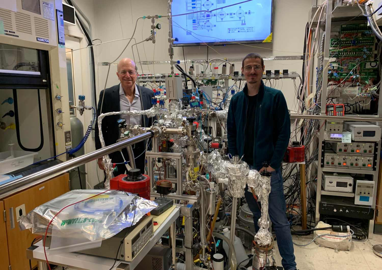 Jannick und Prof. Kummel im UCSD Lab