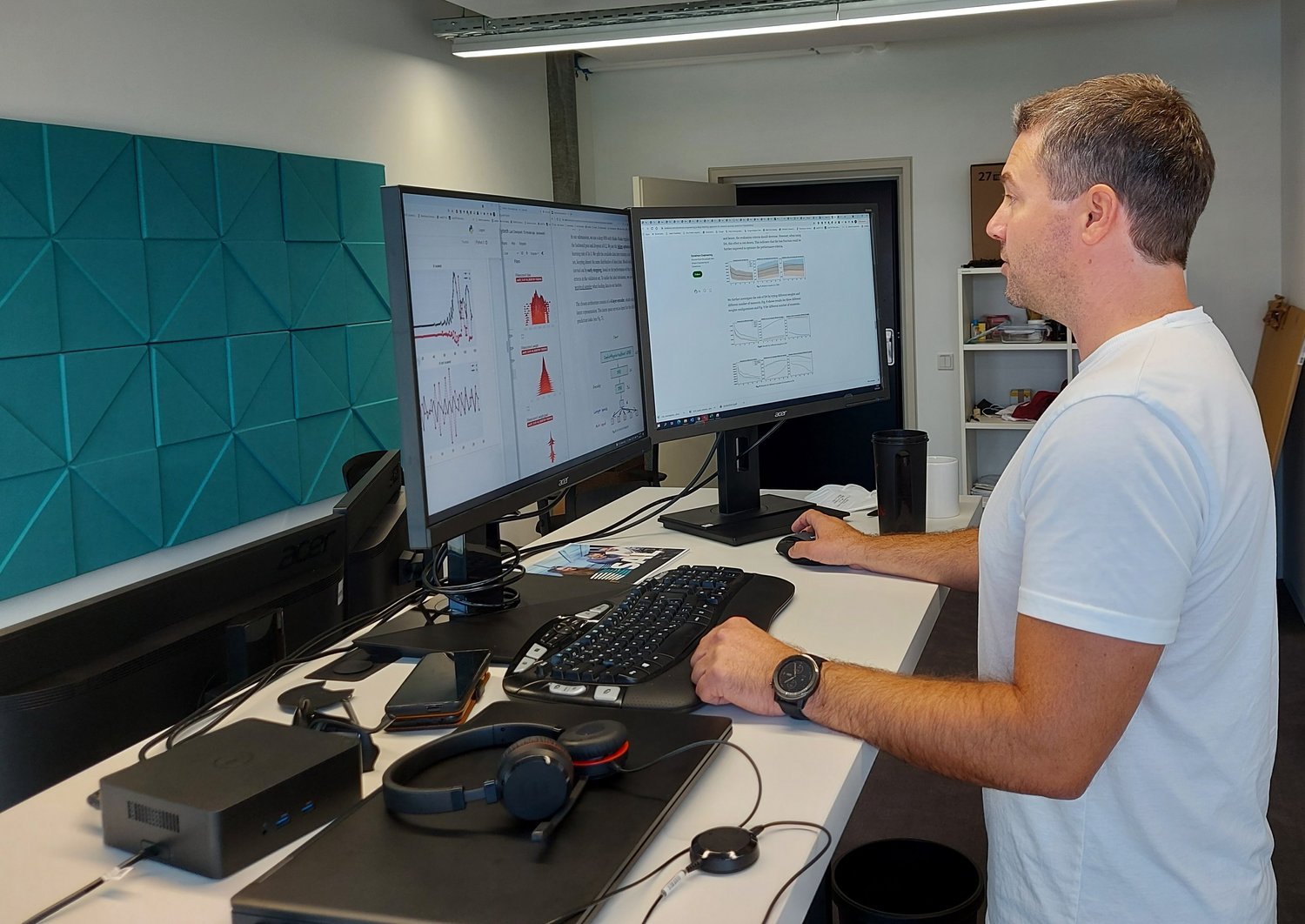 person working at a computer